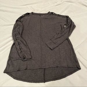 AEO Charcoal Grey Cold Shoulder Sweater | S